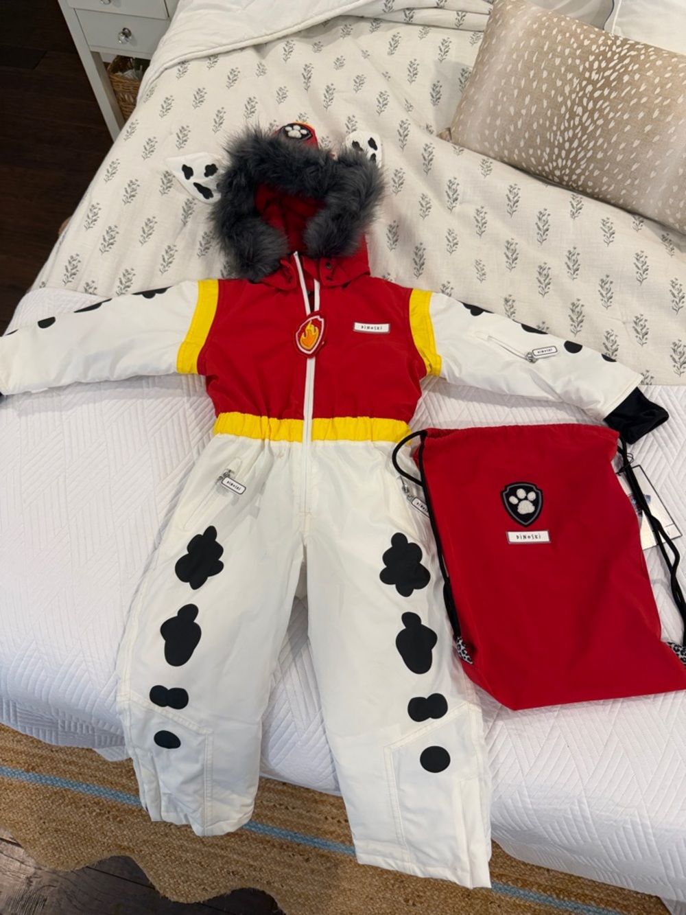 Marshall from Paw Patrol’s Rescue Snowsuit with Hood and Bag 4-5yrs